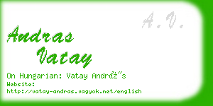 andras vatay business card